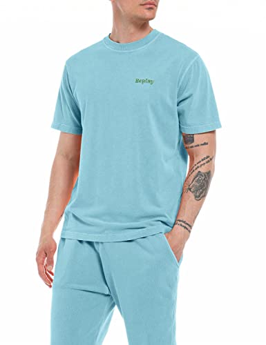Replay Męski T-shirt M6588, 109 Aegean Sky, S, 109 Aegean Sky, S