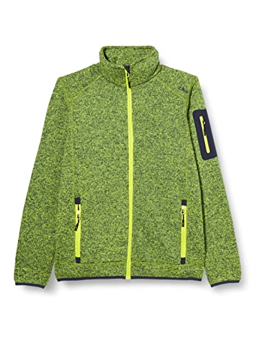 CMP Męska kurtka polarowa Knit Tech Mélange Bluish-Acid, 52