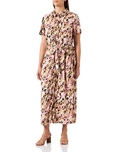 VERO MODA CURVE Sukienka damska, Tigers Eye/Aop: ina, 46