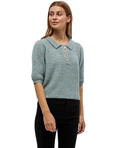 Minus Damska koszulka z dzianiny Mille, 5003 Misty Blue Melange, M