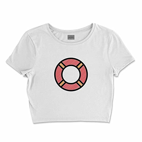 Bona Basics, Damski T-shirt basic, z nadrukiem cyfrowym, 100 bawełny, biały, swobodny, damski top, rozmiar: M, biały, M
