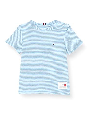 Tommy Hilfiger Chłopięca koszulka Jaspe S/S, niebieski pasek Regatta, 80