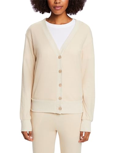 ESPRIT Damski kardigan Cozy Knit Nw, Piasek 2, L
