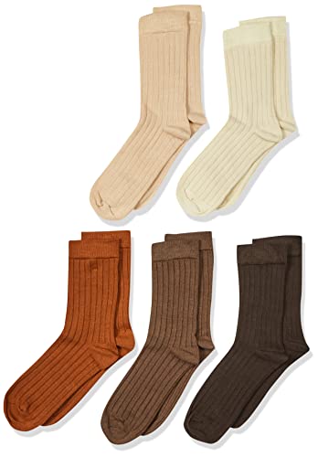 MINYMO Unisex Kids Ankle Bamboo (5-pak) skarpety z wiskozy bambusowej, kolor brązowy Cocoa Brown, 27, Cocoa Brown, 27-30