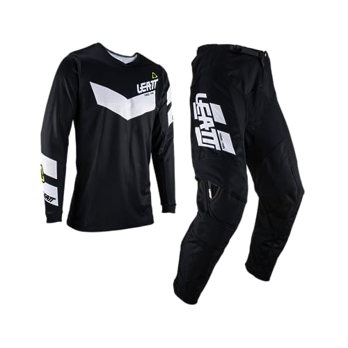 Leatt Set Motocross Unisex-Dorosły, Balck/biały, M