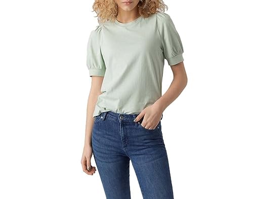 VERO MODA Damska koszulka VMKERRY 2/4 O-Neck TOP VMA JRS NOOS, Silt Green, L, Silt Green, L