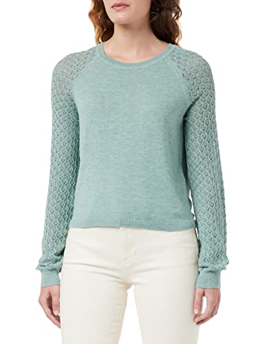 ONLY Damski sweter Onlana Life Seawool L/S KNT (2 sztuki), Blue Surf/Szczegóły: w. Melange, L