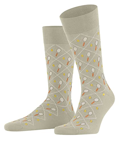 Burlington Mężczyźni Skarpety Tennis Club M SO Bawełna z wzorem 1 Para, Beżowy (Zement 4077), 40-46