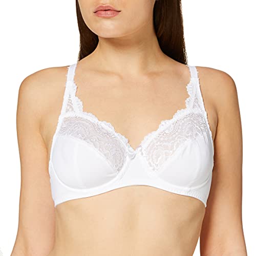 Playtex z fiszbinami z mikrofibry Flower Elegance Biustonosz damski, biały, 80B