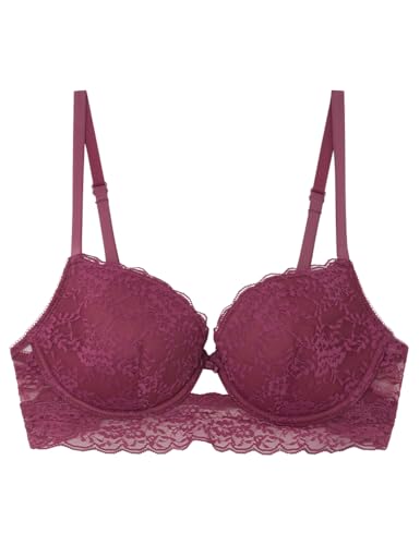 Women'secret Beautiful Biustonosz Koronkowy Granat Kobieta, Różowy, 90C
