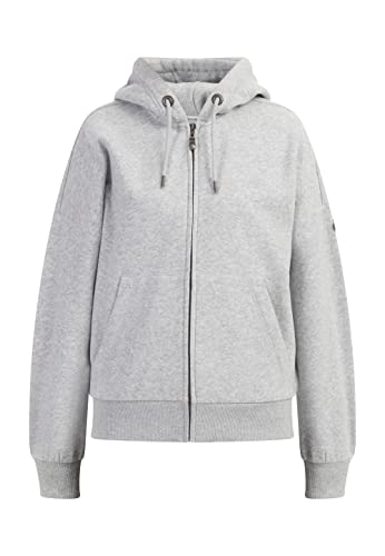acalmar Damska kurtka z kapturem oversize 37826671-AC01, jasnoszary melanż, XS, jasnoszary melanż, XS