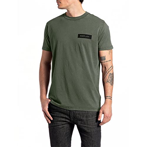 REPLAY Męski T-shirt M6283, 950 military, 3XL, 950 militarów., 3XL