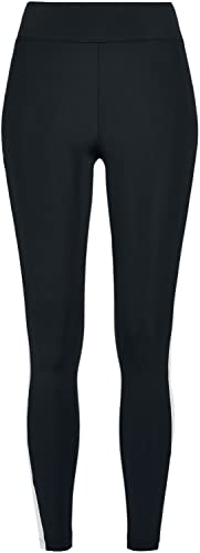 Urban Classics Damskie legginsy Ladies Color Block, spodnie sportowe dla kobiet z kontrastującymi wstawkami kolorystycznymi, dostępne w 2 kolorach, rozmiary XS - 5XL, czarny/biały, XXL