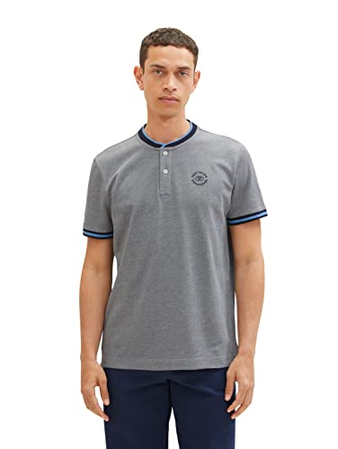 TOM TAILOR Męska koszulka polo, 1036325, 30895-granatowa, offwhite two tone, XXL, 30895 - Navy Offwhite Two Tone, XXL