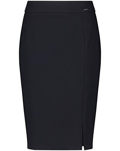 Taifun Damska spódnica ołówkowa, z komfortowym stretchem, spódnica ołówkowa, jednokolorowa, do kolan, morski, 36