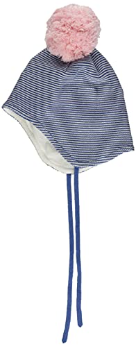 Sterntaler Dziewczęca czapka dziergana Ringeli czapka, średni niebieski, 49 cm