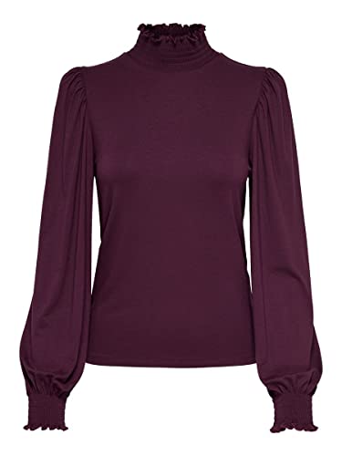 ONLY Women's ONLELVA L/S Smock TOP NOOS NN koszulka z długim rękawem, Winetasting, S