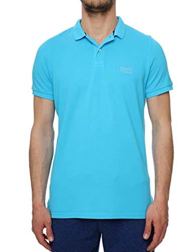 Superdry Męska koszulka polo Vint Destroy, Aruba Aqua, XXL