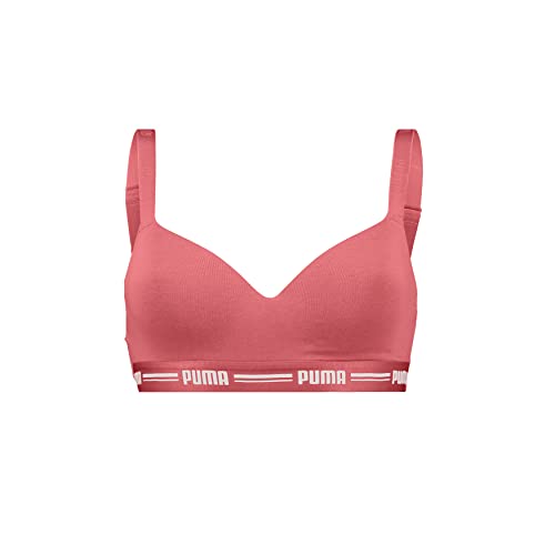 PUMA Damskie wyściełane krótki top biustonosz sportowy, Wady serca, XS