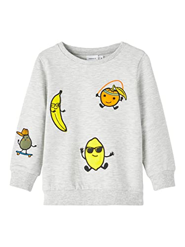 NAME IT Bluza chłopięca Nmmdennis Sweat Unb, jasnoszary melanżowy, 98