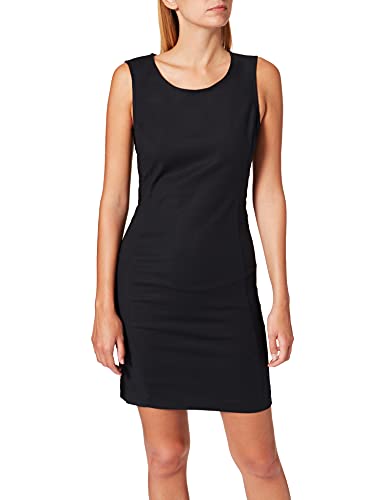 Love Moschino Damska dopasowana tuba z Tank Top Neckline, Invisible Zipper Down The Back Casual Dress, czarny, 46 PL