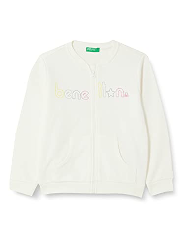 United Colors of Benetton Sweter dziewczęcy kardigan, Bianco 074, 6 Miesiące