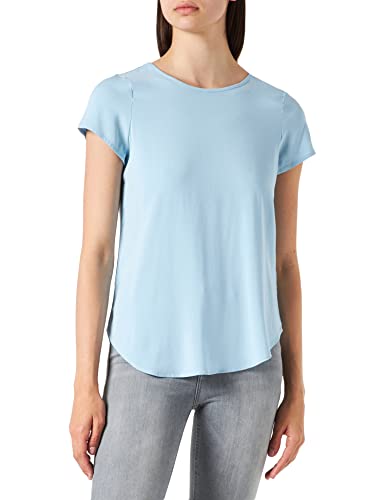 Vero Moda Vmbecca Plain Ss Top Noos Top Kobiety, Niebieski dzwonek, M