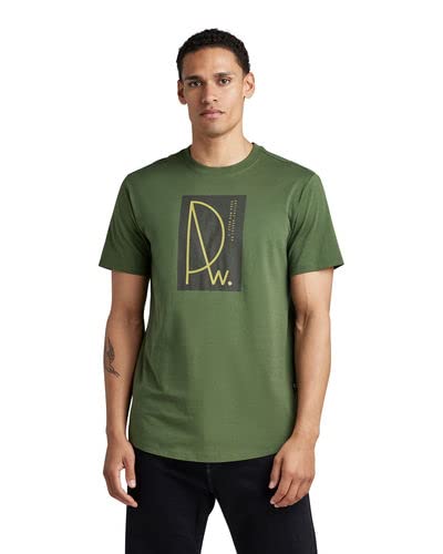 G-STAR RAW Koszulka męska Lash Raw, Zielony (Dk Nuri Green 336-3476), S