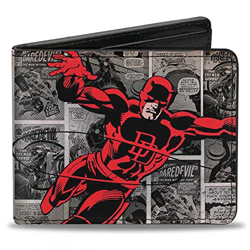 Zapięcie na zatrzask unisex Marvel Universe portfel Daredevil akcja poza + pudełko cenowe/c dwukrotnie składany