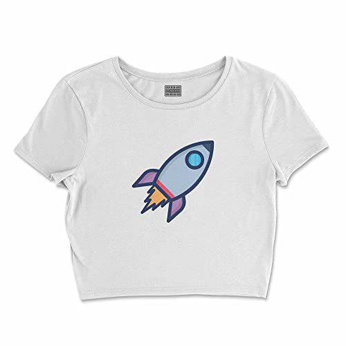 Bona Basics, Damski T-shirt basic, z nadrukiem cyfrowym, 100 bawełny, biały, swobodny, damski top, rozmiar: L, biały, L Krótki