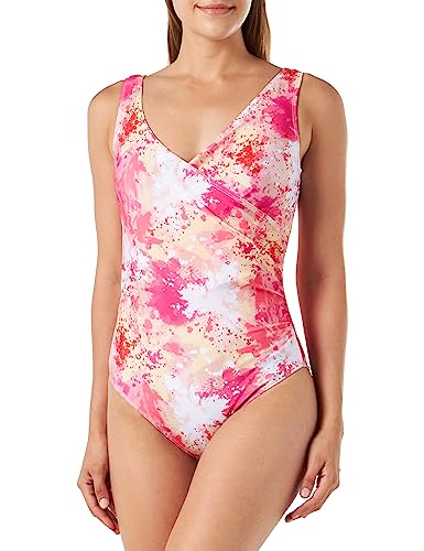Unmade Copenhagen Damski strój kąpielowy ShelbyUM Sunsuit, nadruk różowy/różowy, XL, Nadruk różowy/różowy, XL