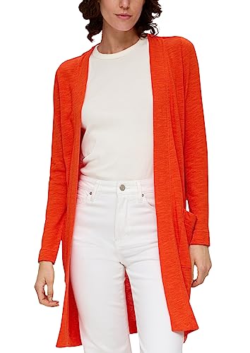 s.Oliver Damski kardigan długi, pomarańczowy, 38