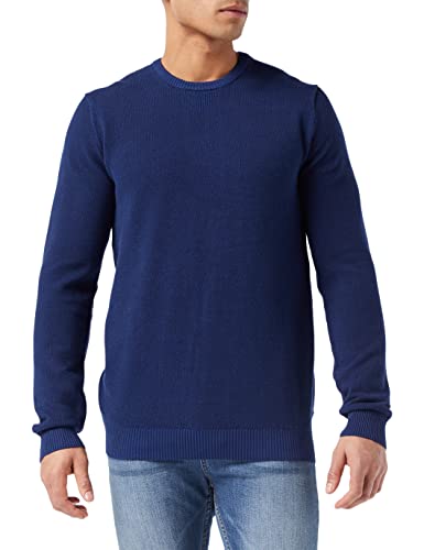 Wrangler Sweter męski Two Tone Crew, Medieval Blue, XL