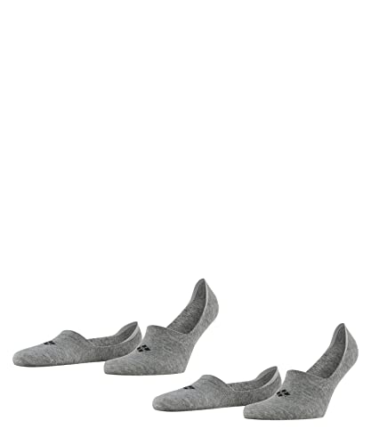 Burlington Mężczyźni Stopki Everyday 2-Pack M IN Bawełna niewidoczne jednokolorowe 2 Pak, Szary (Light Grey 3400), 45-46