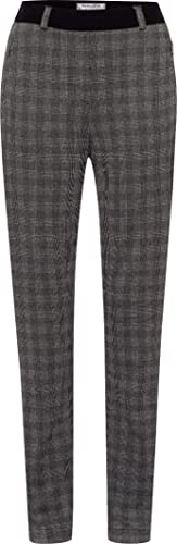 Raphaela by Brax Damskie spodnie Lillyth Modern Check Jersey, czarny/szary, 34W / 32L