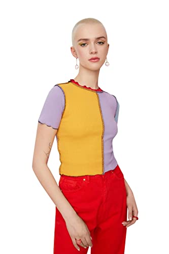 Trendyol Kolorowa bluza damska, wielokolorowa, XS