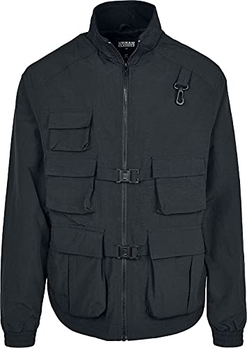 Urban Classics Męska kurtka nylonowa Multi Pocket, czarny, XXL