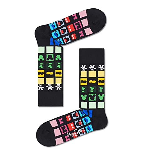 Happy Socks Keep It Together Sock, kolorowe i zabawne, Skarpety dla kobiet i mężczyzn, Czarny-Niebieski-Czerwony-Biały-Żółty-Zielony (41-46)
