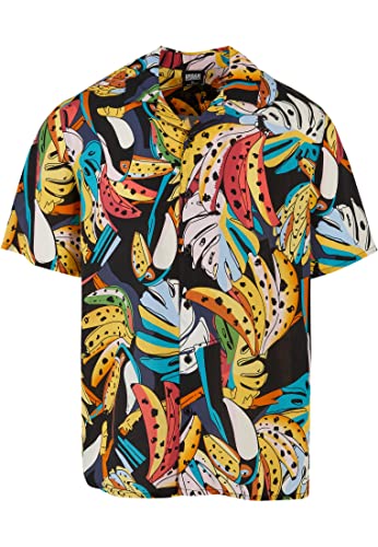 Urban Classics Męska koszula Viscose AOP Resort Shirt Toucans 5XL, toucans, 5XL