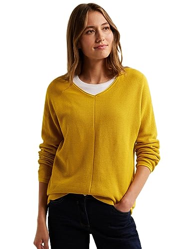 Cecil Damski sweter z dzianiny w paski, złoty żółty, L