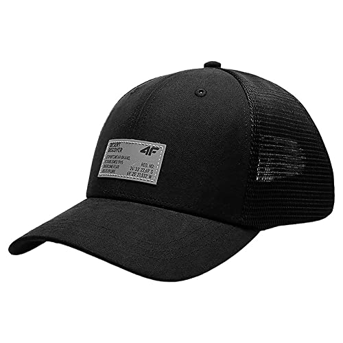 4F Czapka baseballowa męska, DEEP BLACK, M