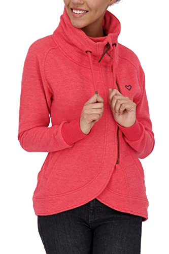 Alife and Kickin MerylAK A damska bluza dresowa, bluza na czas wolny, bluza z zamkiem błyskawicznym, XS-XXL, koralowy melanż, L, Coral Melange