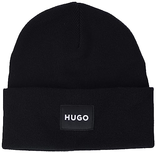 HUGO Czapka męska Xevon Beanie, czarny (Black1), jeden rozmiar