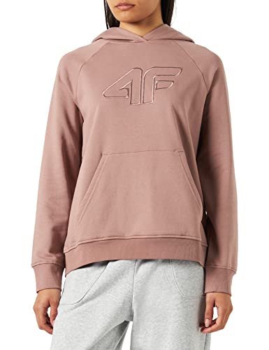 4F Damska bluza Bld023 Jeans, jasnobrązowy, Jasnobrązowy, L