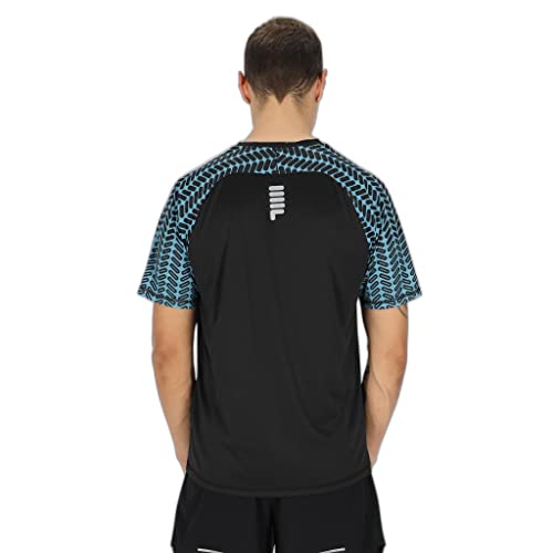 FILA Radville Raglan Tee T-Shirt męski, Adriatic Blue Fade Aop, XL