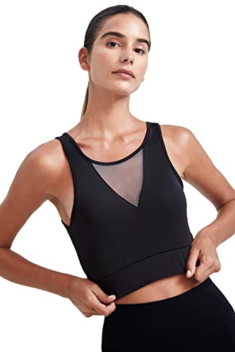 DeFacto Bralette koronkowy biustonosz damski - miękki i oddychający biustonosz (czarny, XS), czarny, XS
