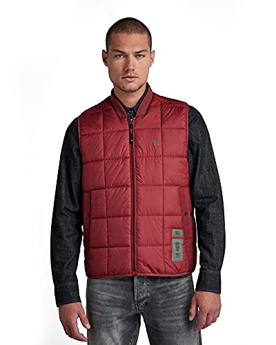 G-STAR RAW Męska kurtka pikowana Meefic, Czerwony (chateaux czerwony B958-1330), S