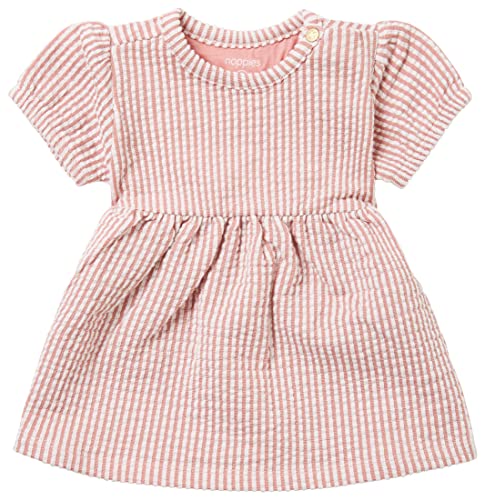 Noppies Baby Girls Dress Ness Short Sleeve Stripe Sukienka do gry dla dzieci, Rose Dawn - N026, 68