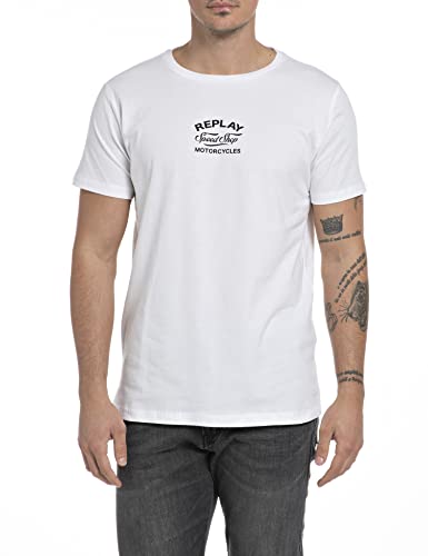 Replay Męski t-shirt M6564B.000.2660, 1 biały, L