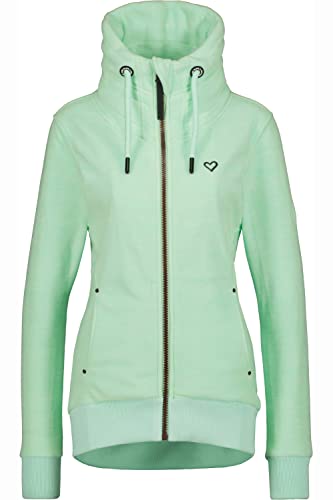 Alife and Kickin VivianAK F damska kurtka polarowa, bluza damska, kurtka rekreacyjna, bluza z zamkiem błyskawicznym, XS-XXL, miętowy melanż, S, miętowy nakrapiany